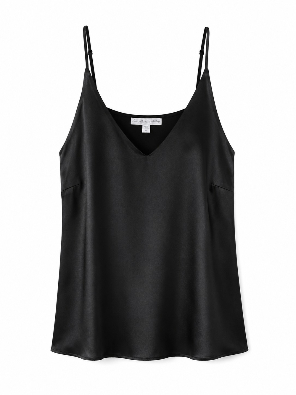 Le Château Black Satin V-Neck Cami Top Sz 2X